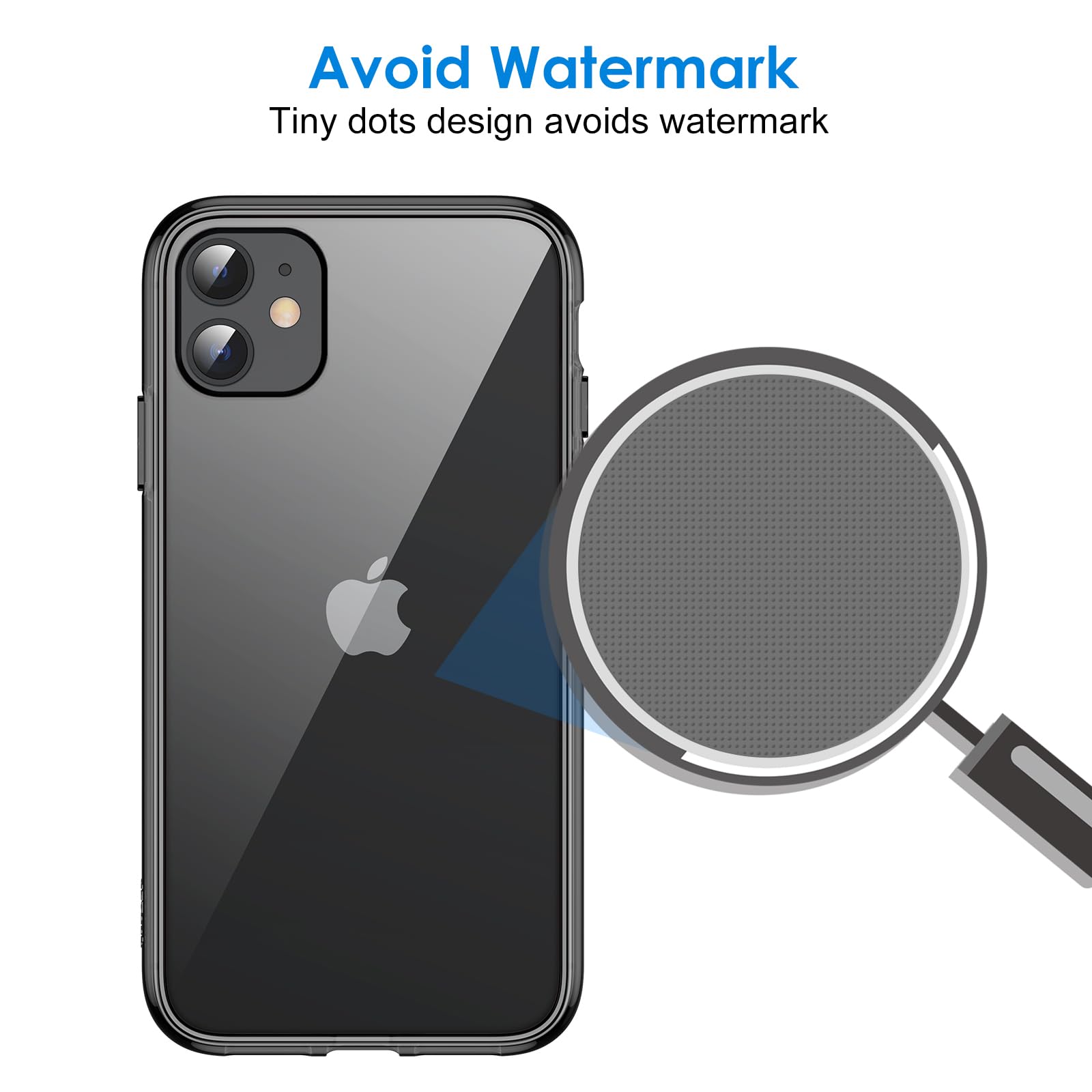 Jetech Case For Iphone 11 (2019) 61 Inch, Shockproof Bumper Cover, Anti Scratch Clear Back (Black)