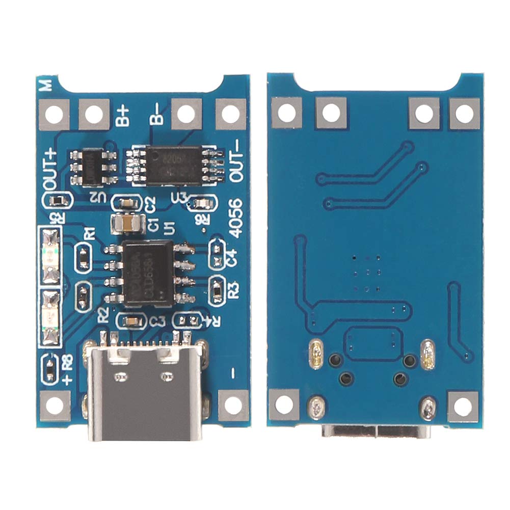 Aitrip 10Pcs Tp4056 Type C Usb 5V 1A 18650 Lithium Battery Charger Module Charging Board With Dual Protection Functions (10Pcs T