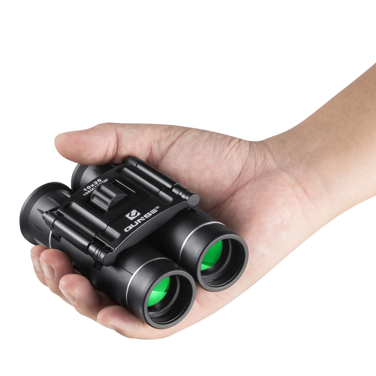 Qunse Mini Pocket Small Binoculars, 10X25 Bird Watching Compact Folding Binoculars With Waterproof For Adultskidstravellingsight