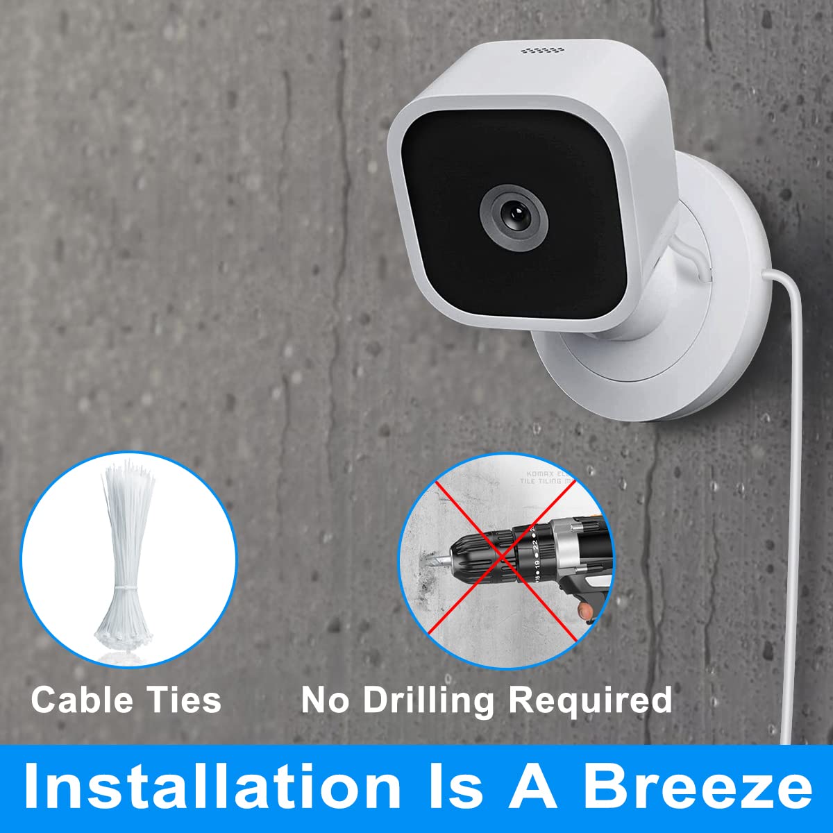 Itramax 20 Ft Blink Mini Charger Cable With Wall Adapter(1 Pack),Charger Brick And Micro Usb End Camera Charging Extension Cord