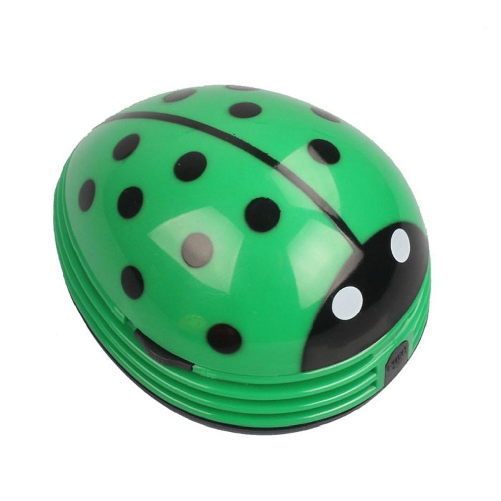 E Ecsem Cute Portable Cartoon Mini Desktop Vacuum Desk Dust Cleaner Crumb Sweeper(Green)