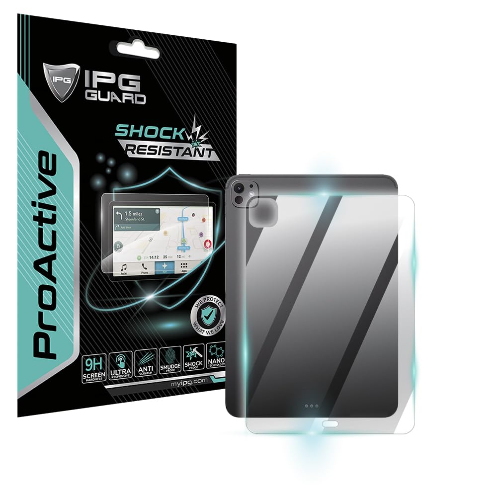 IPG ProActive for iPad Pro (M4) 11 9H Hardness Back Protector Ceramic Film Ultra Responsive High Clarity Anti Scratch Smudge & S