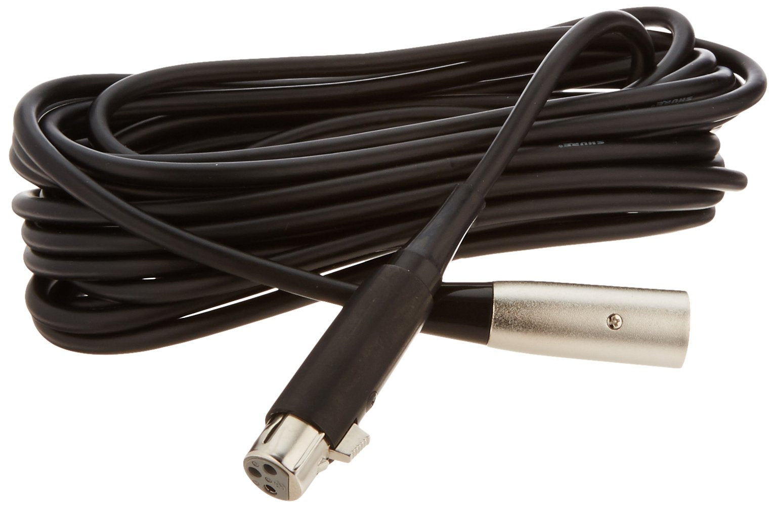 Shure C25B 25 Feet Heavy Duty Cable Xlr Connector On Microphone End, Black