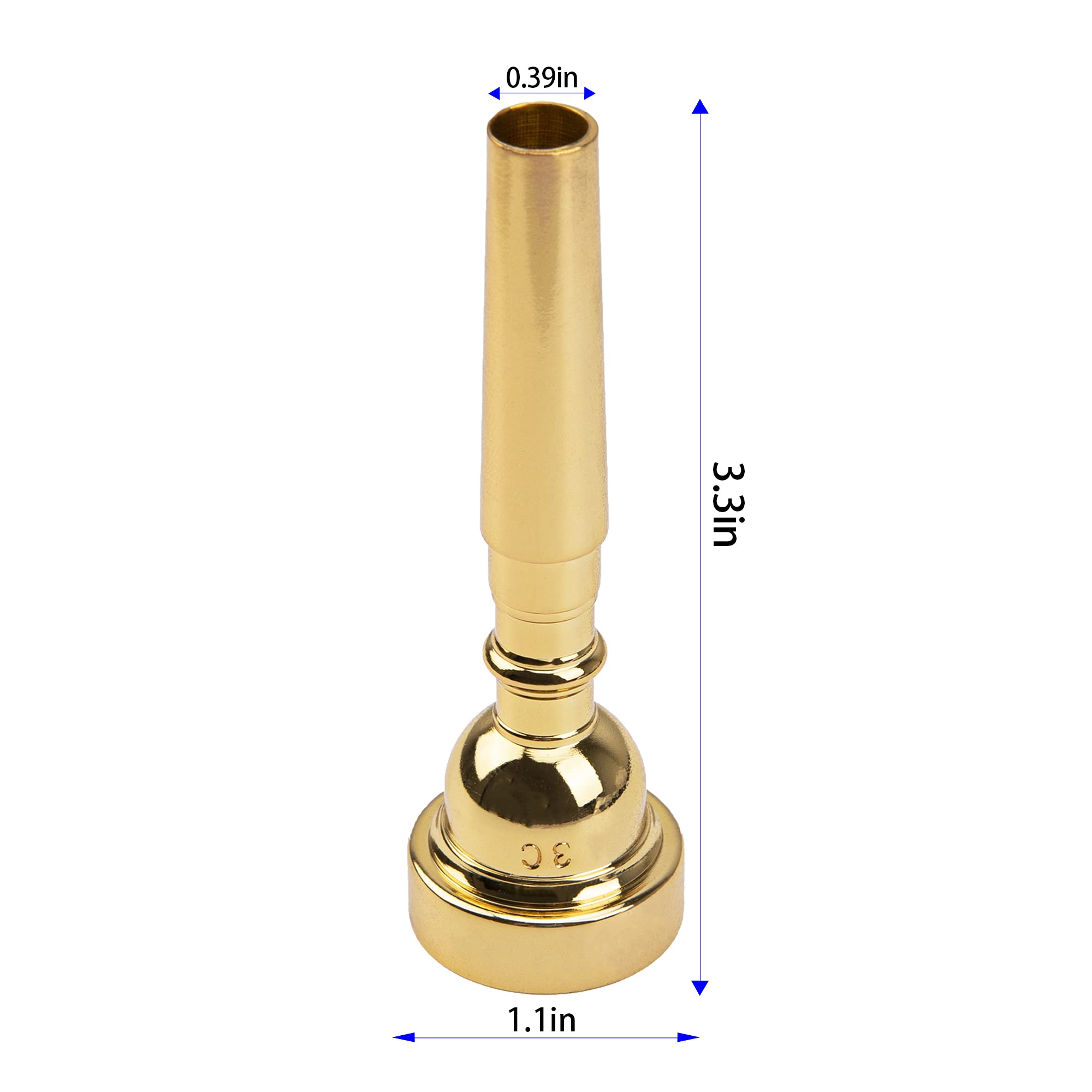 1Pcs Yootones Trumpet Mouthpiece Compatible With Trumpet Replacement Musical Instruments Accessories (3C)