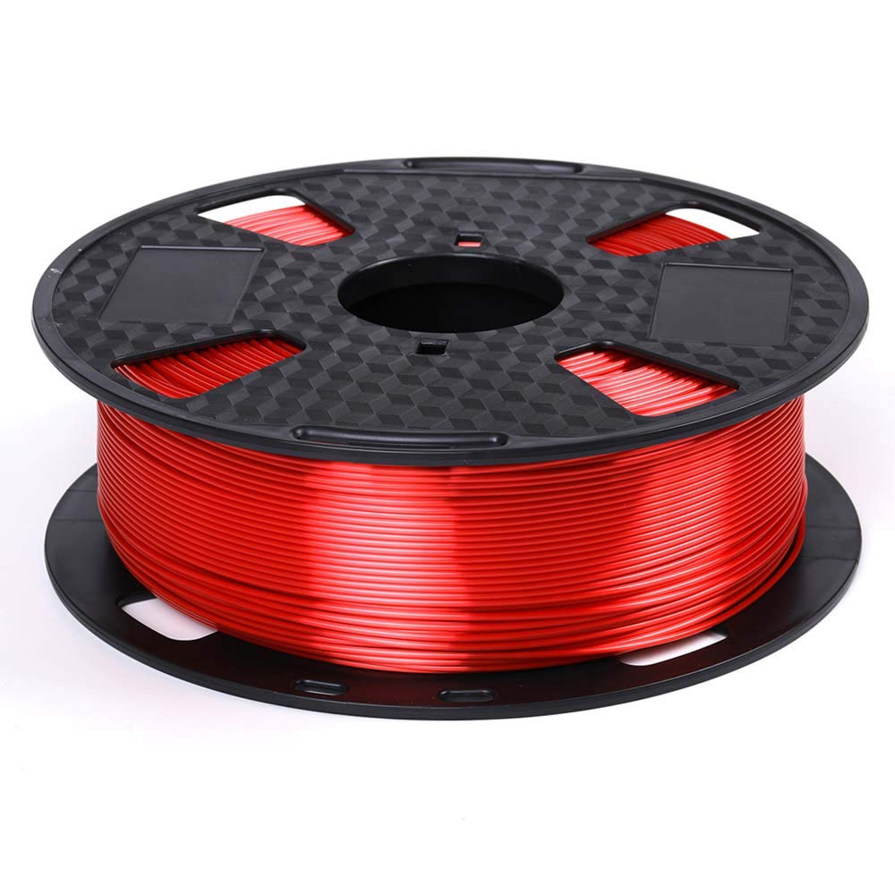 Silk Red Pla 1.75 Mm 3D Printer Filament 1Kg Silk Metallic Red Pla 2.2Lbs Spool Shiny Silky Shine 3D Printing Material Hzst3D