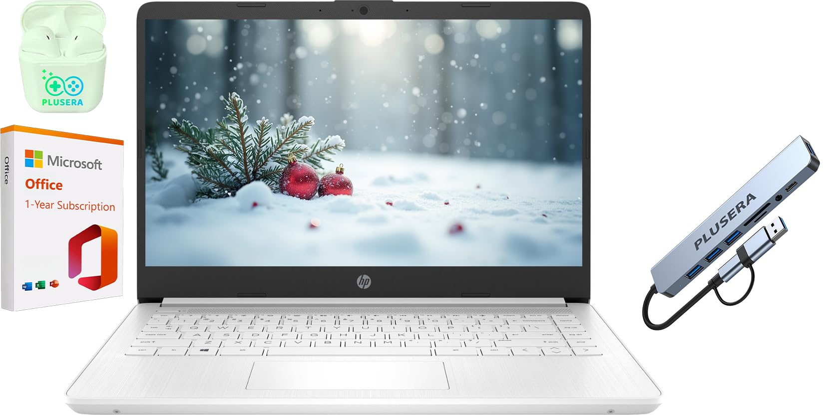 HP 14 Business Student Laptop Computer, 4GB RAM 64GB eMMC, Intel Quad-Core N4120 Processor, Windows 11 S Laptop with 1-Year Micr