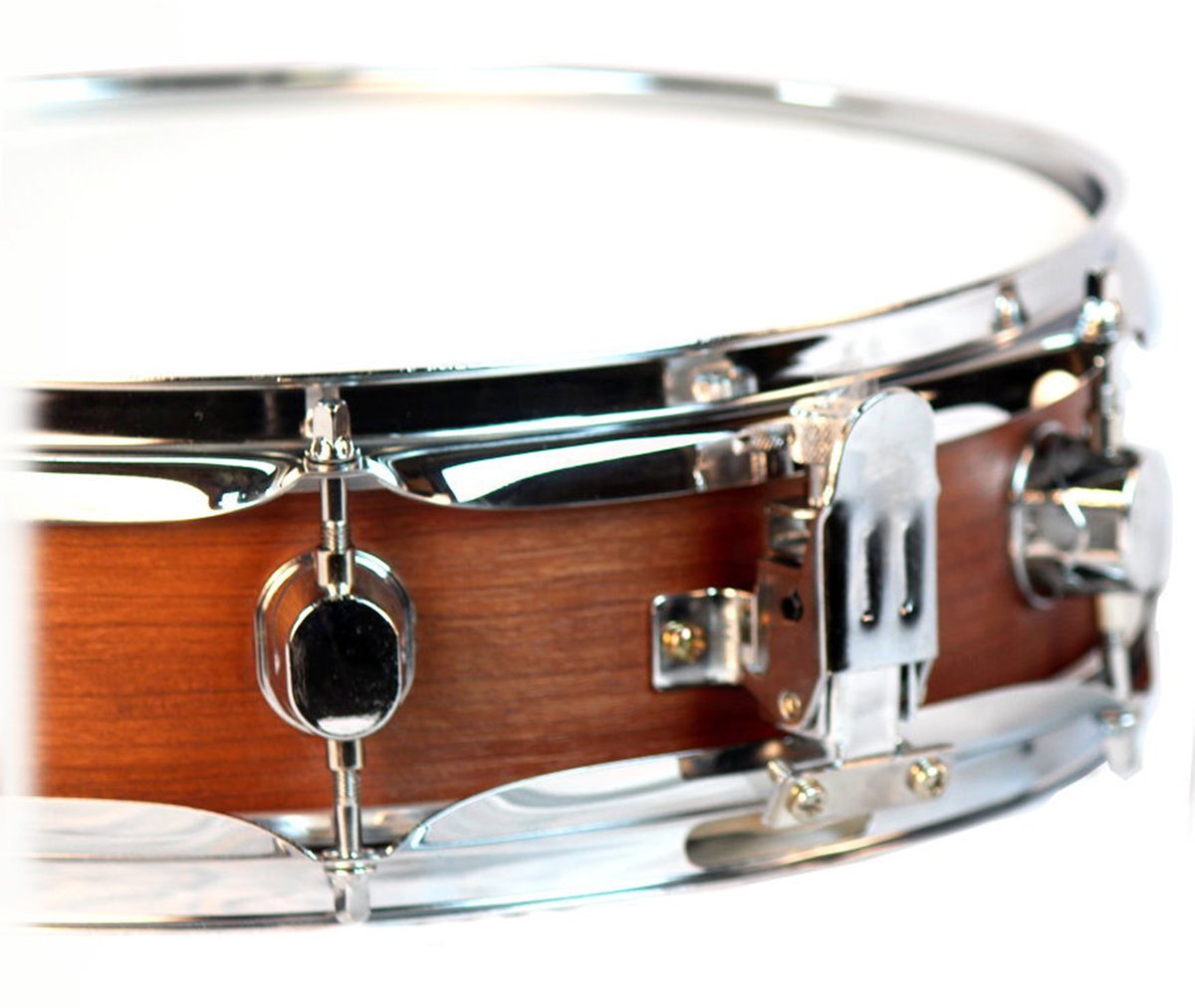 Piccolo Snare Drum 13'' X 3.5'' By Griffin | 100% Poplar Wood Shell With Black Hickory Finish & Coated Drum Head | Drummers Acou