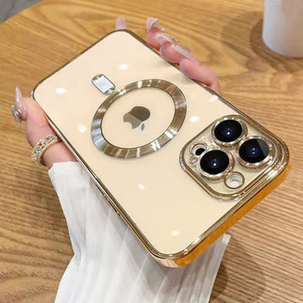 Ook Compatible Iphone 14 Pro Max Case With Camera Lens Protector (Compatible With Magsafe) Anti-Scratch Shockproof Protective Sl