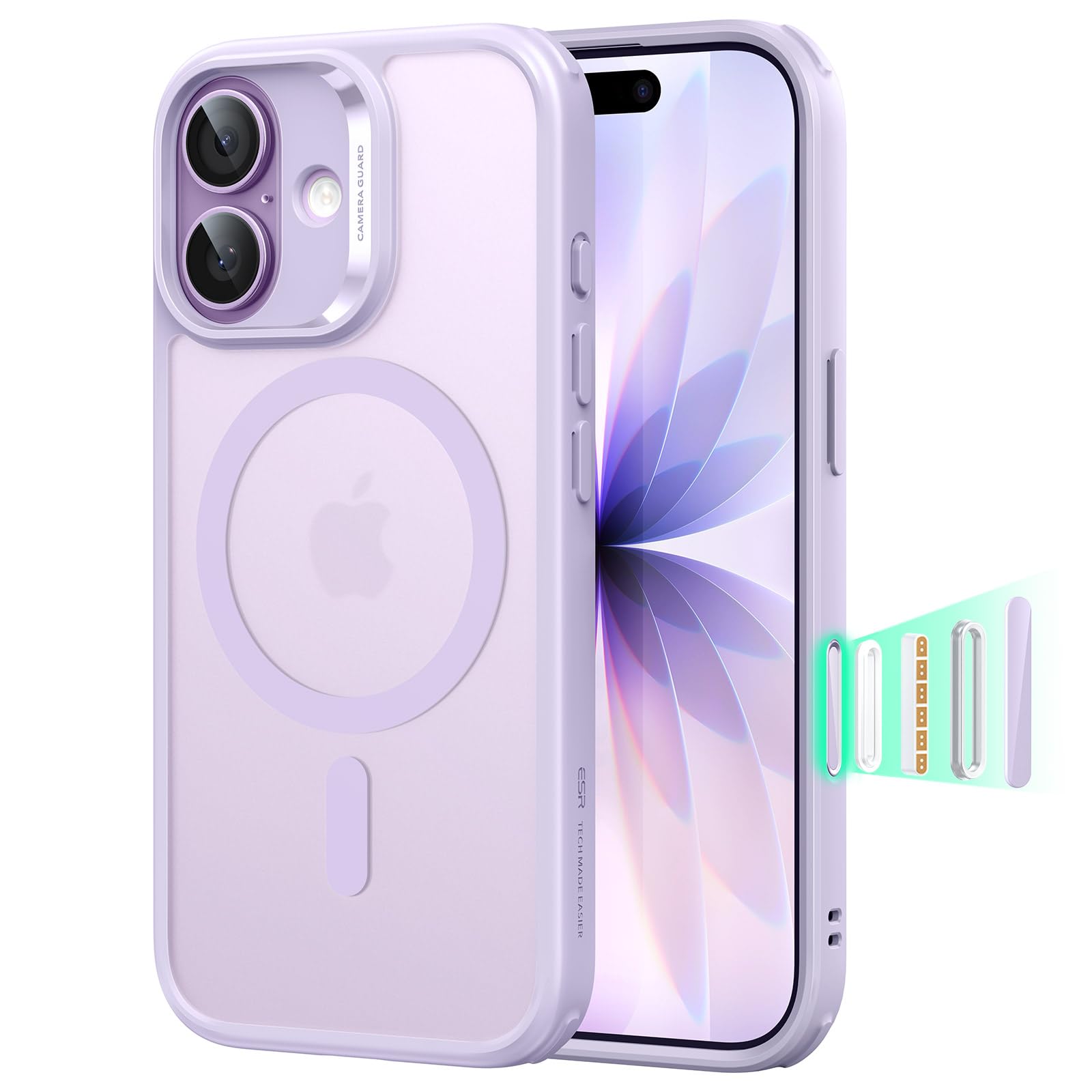 ESR for iPhone 17 Case, Camera Control Cover, Compatible with MagSafe, Shockproof Military-Grade Protection, Magnetic Phone Case
