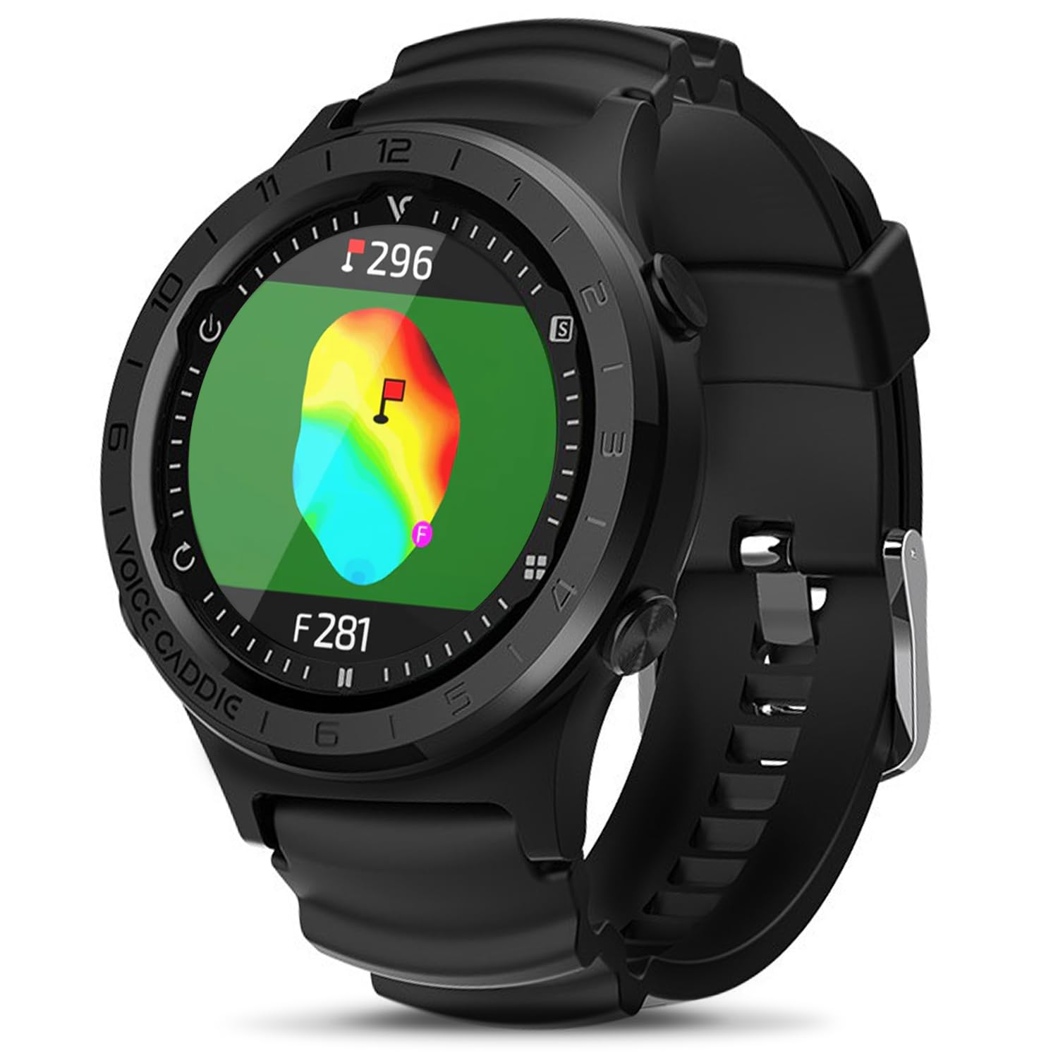 Voice Caddie A3 Golf Watch Subscription Free With Green Undulation, 40K+ Preinstalled Courses, Lightweight W/Slope Mode 1.3'' Co