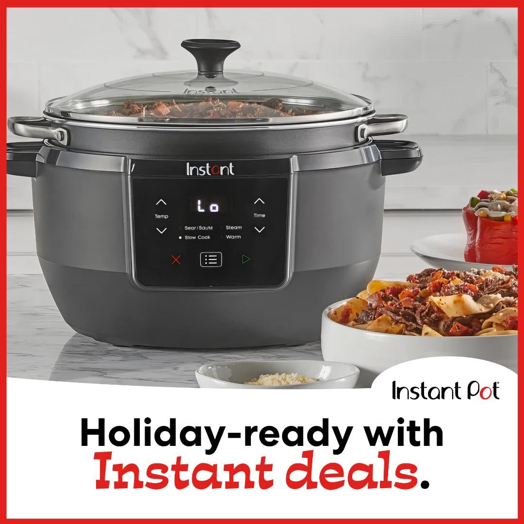 Instant Pot Superior Cooker 7.5Qt Slow Cooker And Multicooker, 4 In 1 Functions, Sears/Saut  , Slow Cooks/Roast, Steams And Warm