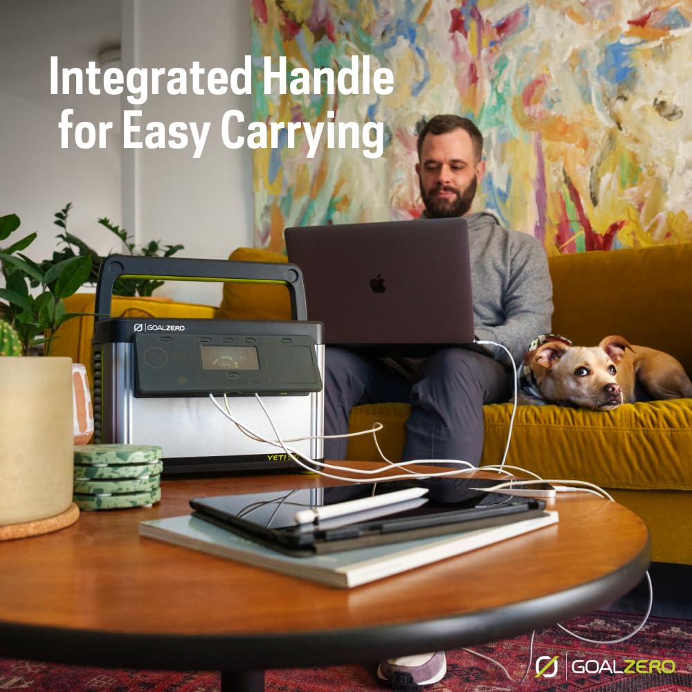 Goal Zero Yeti Portable Power Station, Yeti 500, 499 Watt Hour Lifepo4 Battery, Water Resistant & Dustproof Solar Generator For