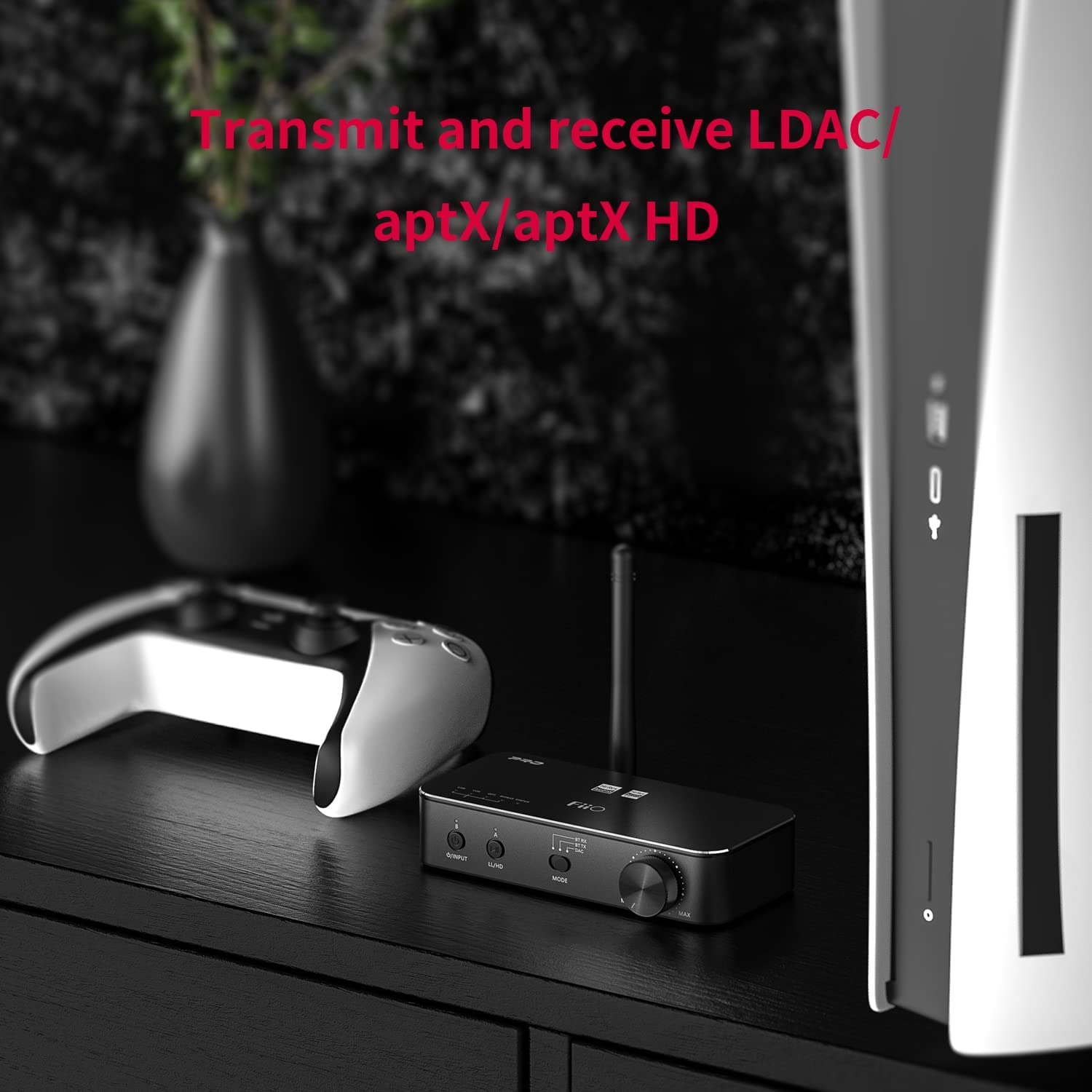 Fiio Bta30Pro Bluetooth Receiver Portable Transmitter Stereo Wireless High Resolution Aptx/Ldac Dsd256 Optical/Coaxial/Line Out For Pc/Tv/Speaker/Home Audio