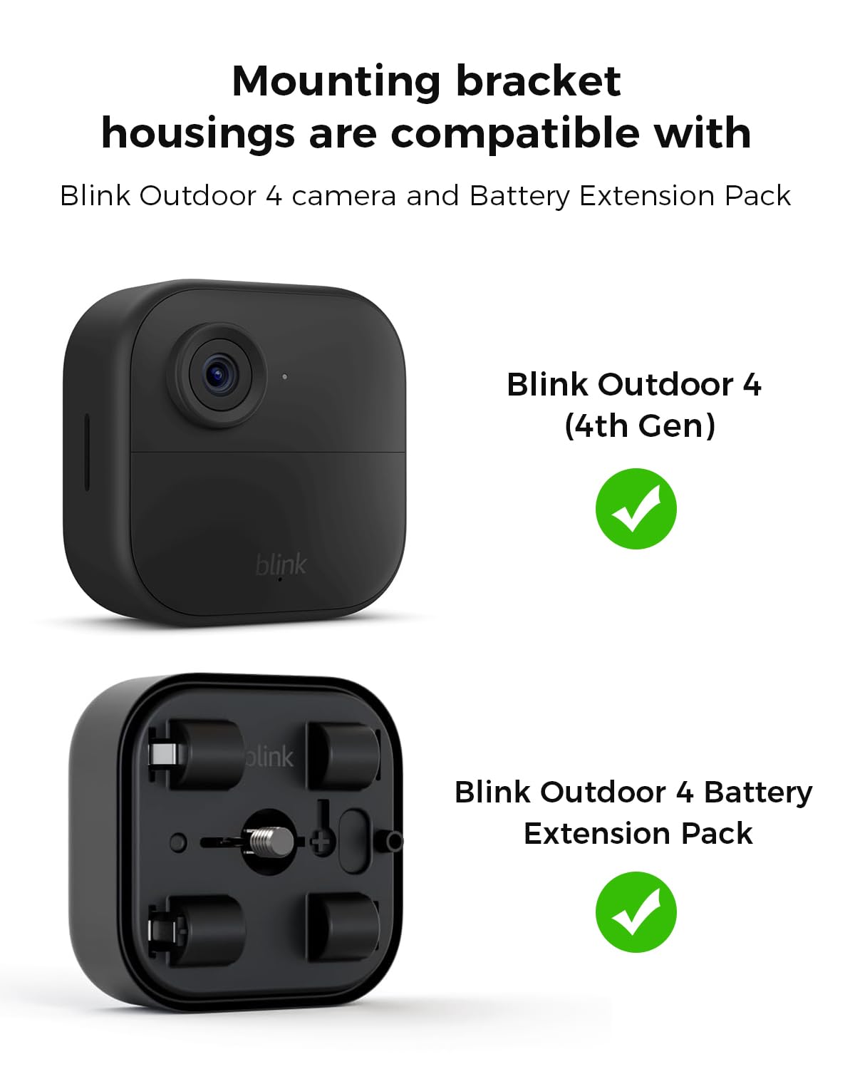 3Pack Blink Outdoo 4 Camera Mount Bracket,Compatible With Blink Outdoor 4 Camera And Blink Outdoor 4 Battery Extension Pack,Blink Outdoor 4 (4Th Gen) Accessories