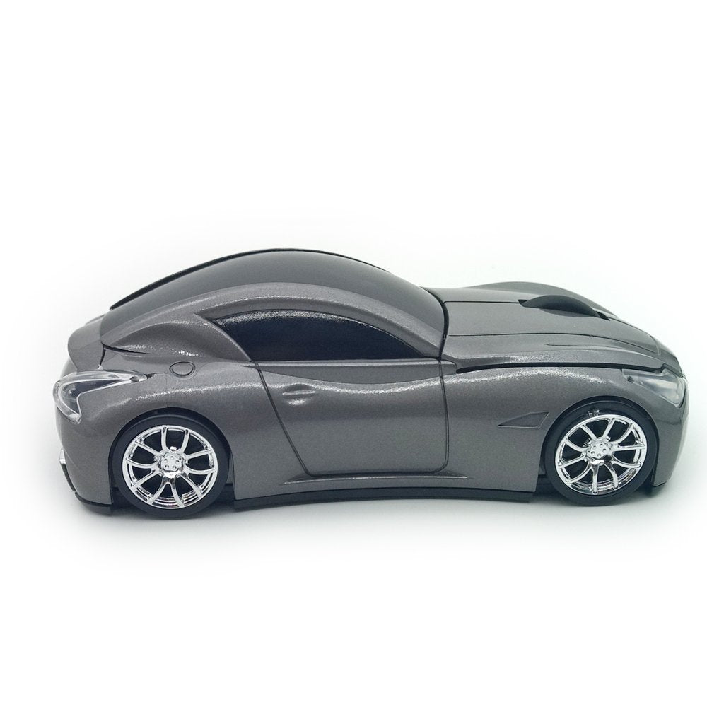 Tdrtech Wireless Car Mouse 2.4Ghz 3D Dpi 1600 Cool Sport Usb Gaming Mouse Mice For Pc Computer Laptop Notebook Gray