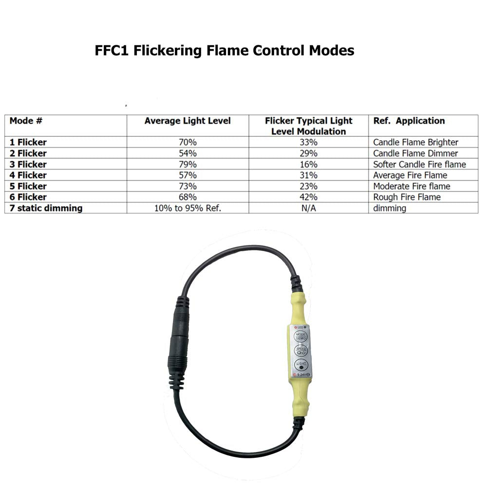 Flame Orange 3 Head Micro Special Effects Flicker Light Kit 12V 9V Dc For Theatrical Torch