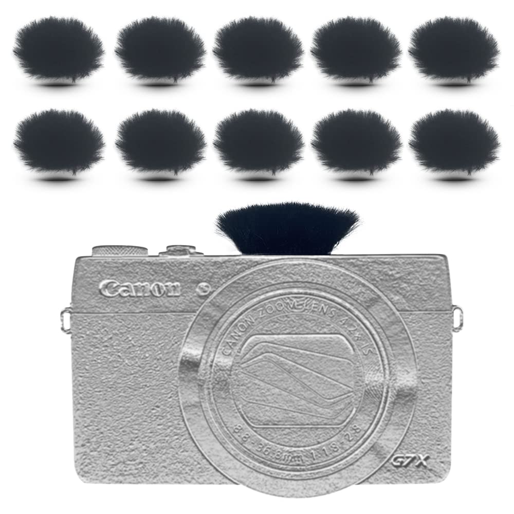 Camera Mic Wind Muff For Canon G7X Mark Ii Dead Cat Windscreen Microphone Cover For Series Of As300 G7X2 (Black)
