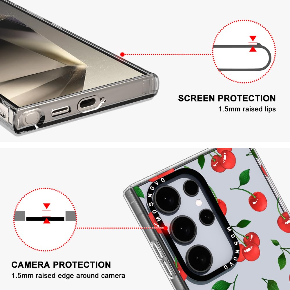 Mosnovo Case For Samsung Galaxy S24 Ultra, [Buffertech 6.6Ft Military Grade Drop Protection] [Anti Peel Off Tech] Clear Tpu Bump