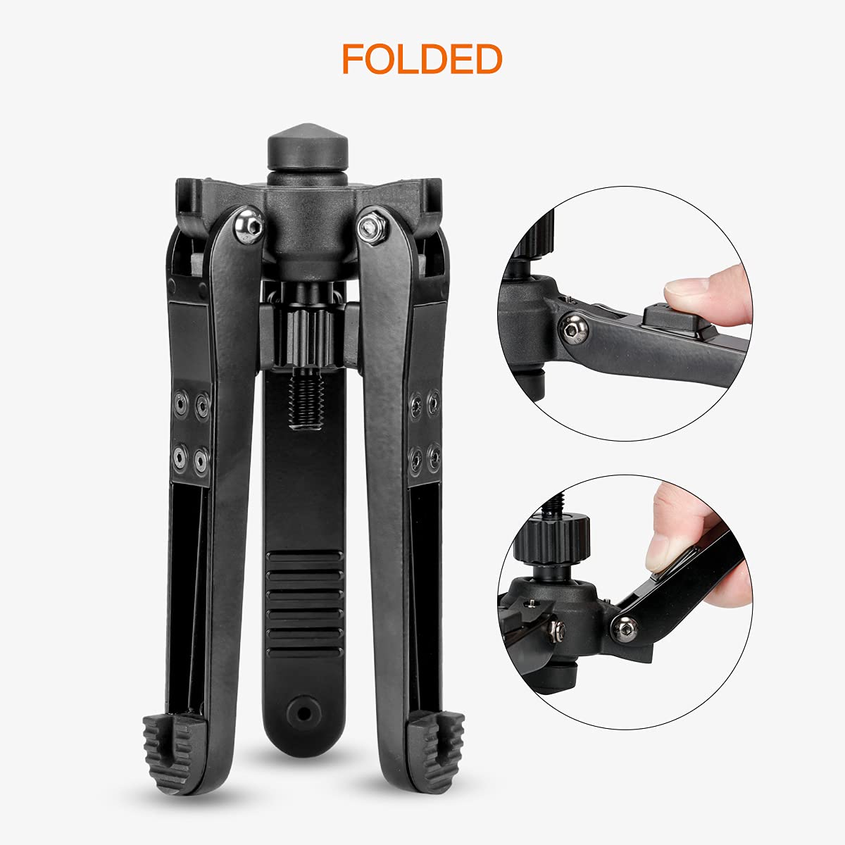 Koolehaoda Mini Tripod,Universal 3 Legs Monopod Base Stand Unipod Support With 3/8' Screw For Monopods Ballhead   Km3