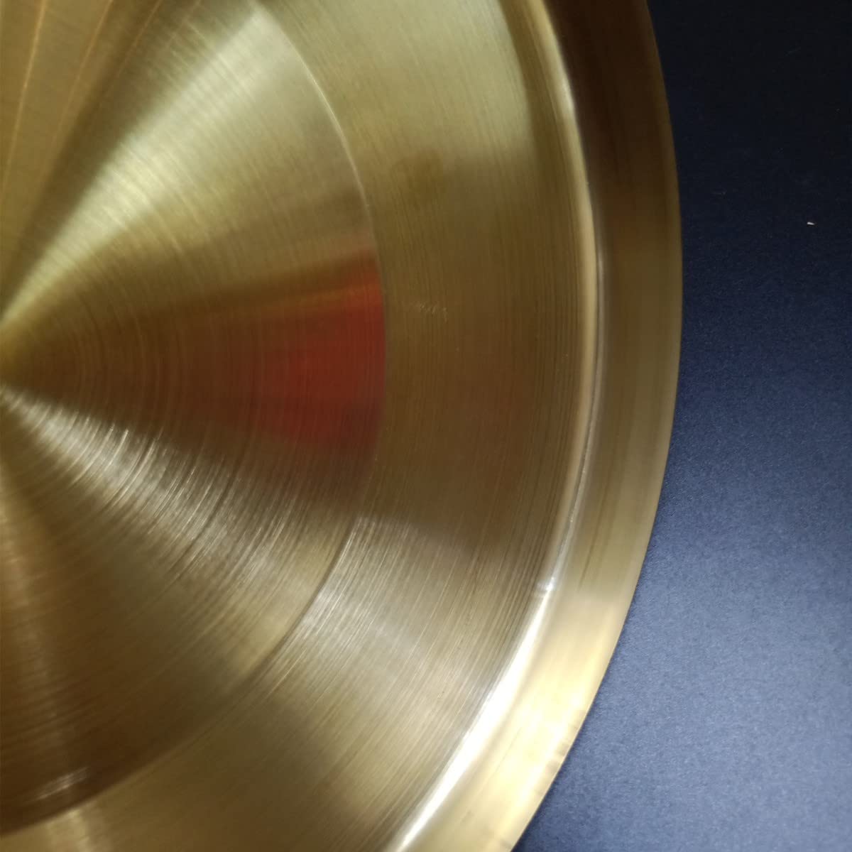 Loonelo Gong Instrument With 12.6Inch(32Cm),Chinese Traditional Percussion Instrument Brass Gong With Wooden Mallet And Red Ribb