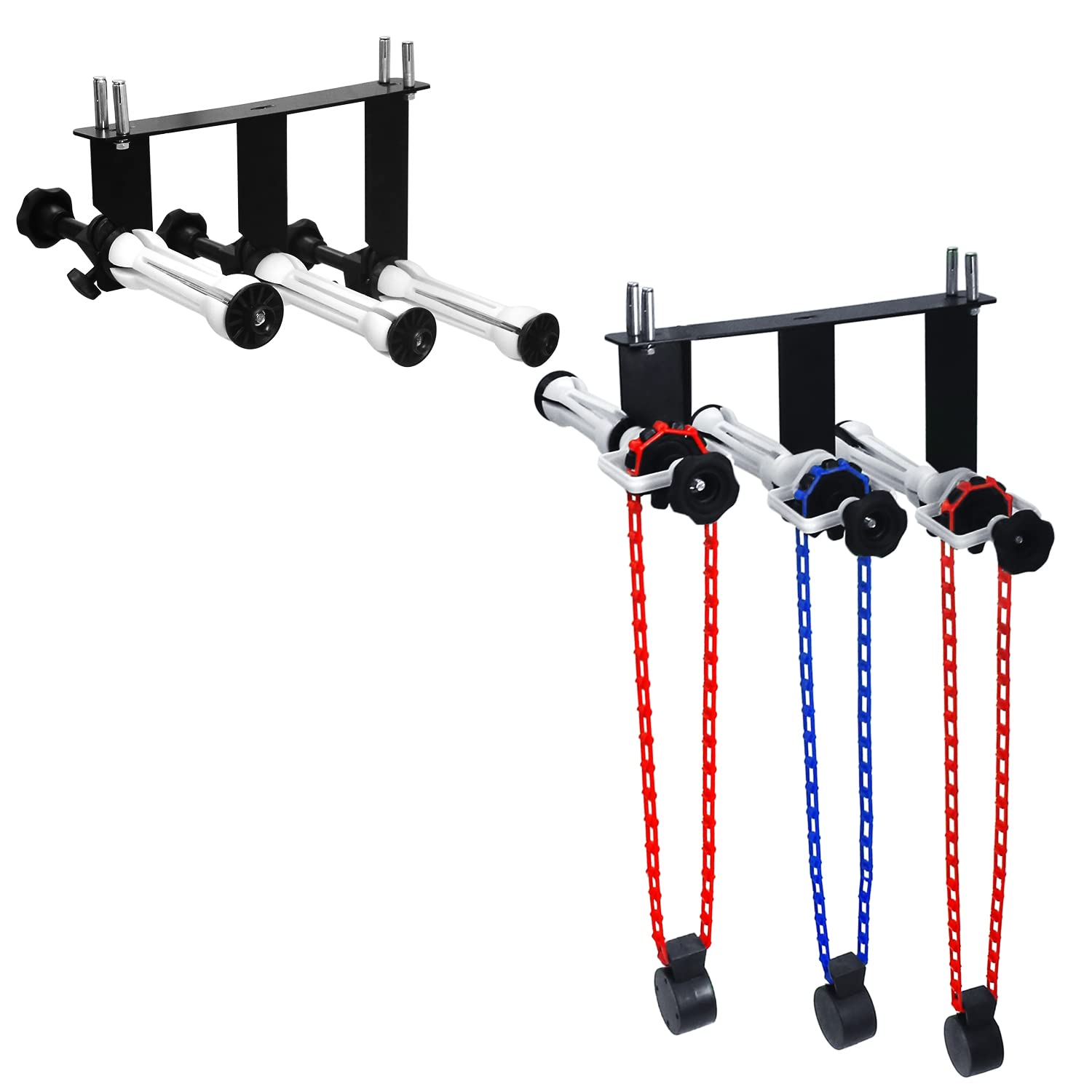 Backdrop Wall Mount, Zbww Backdrop Roller System, Photography 3 Roller Wall Mounting For Photo Studio, Living Streaming