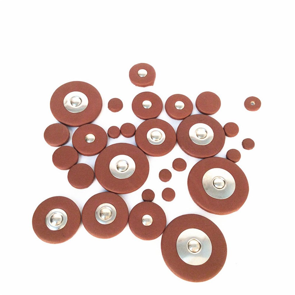 Andoer Saxophone Sax Leather Pads Replacement (For Alto Saxophone)
