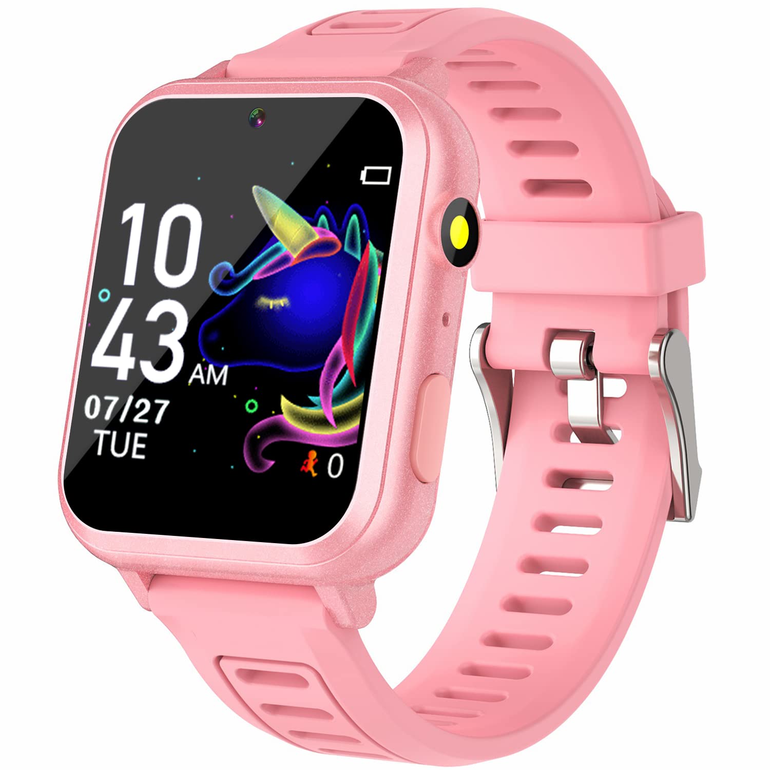 Sedzofan Smart Watch for Kids, Gift for Girls Age 6-12, 24 Puzzle Games HD Touchscreen Kids Watches with MP3 Music Video Pedomet