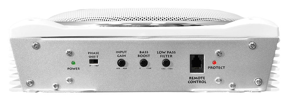 Lanzar Low Profile Marine Subwoofer System   1000 Watt 8 Inch Slim Active Waterproof Amplified Bass Speaker   Underseat Mount Au