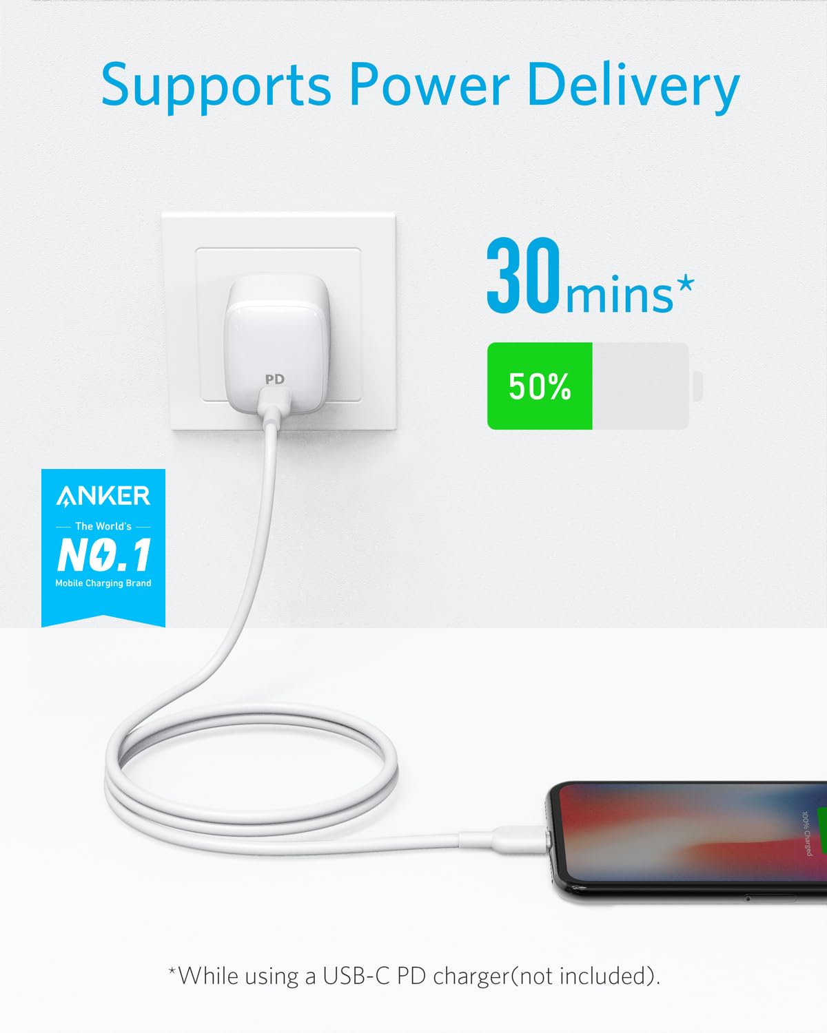 Anker Usb C To Lightning Cable, Powerline Ii [10Ft, 2 Pack, Mfi Certified] Extra Long Charging Cord For Iphone 13 13 Pro 12 Pro