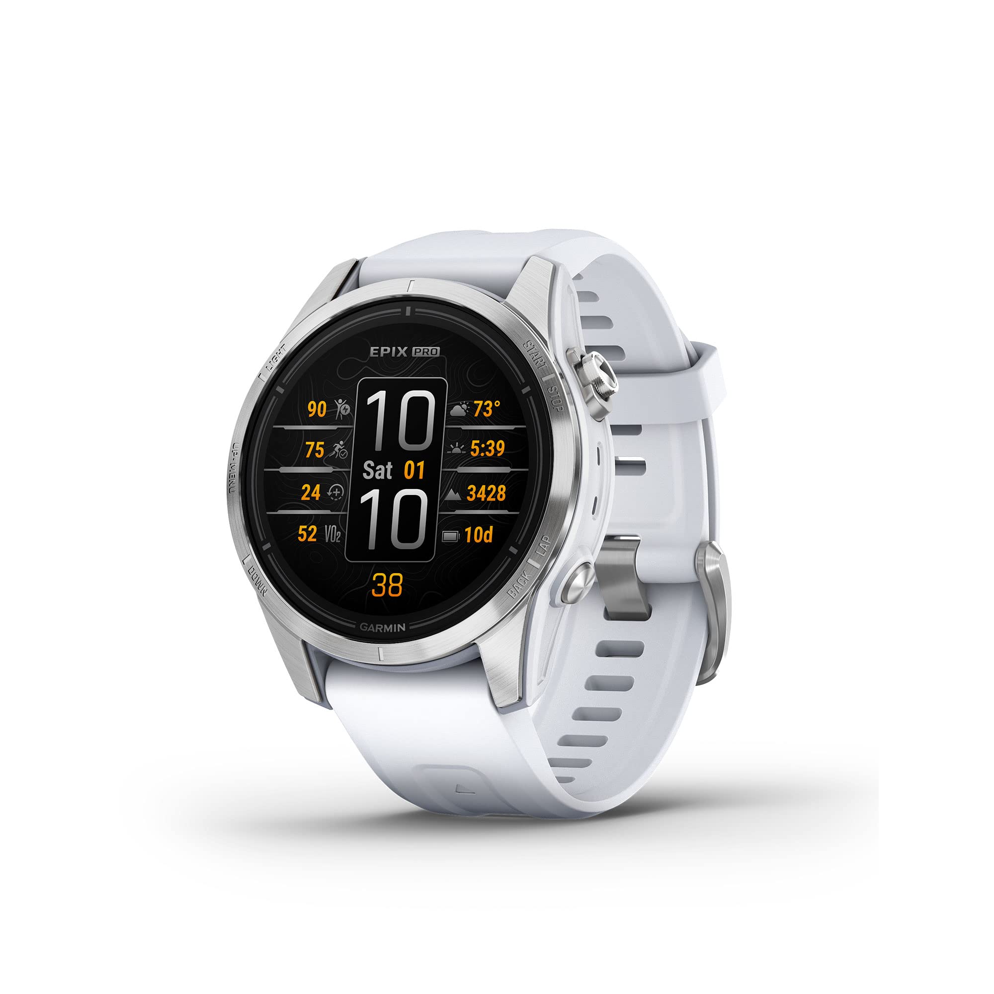 Garmin Epix Pro (Gen 2), 42Mm, High Performance Smartwatch, Advanced Training Technology, Built In Flashlight, Whitestone