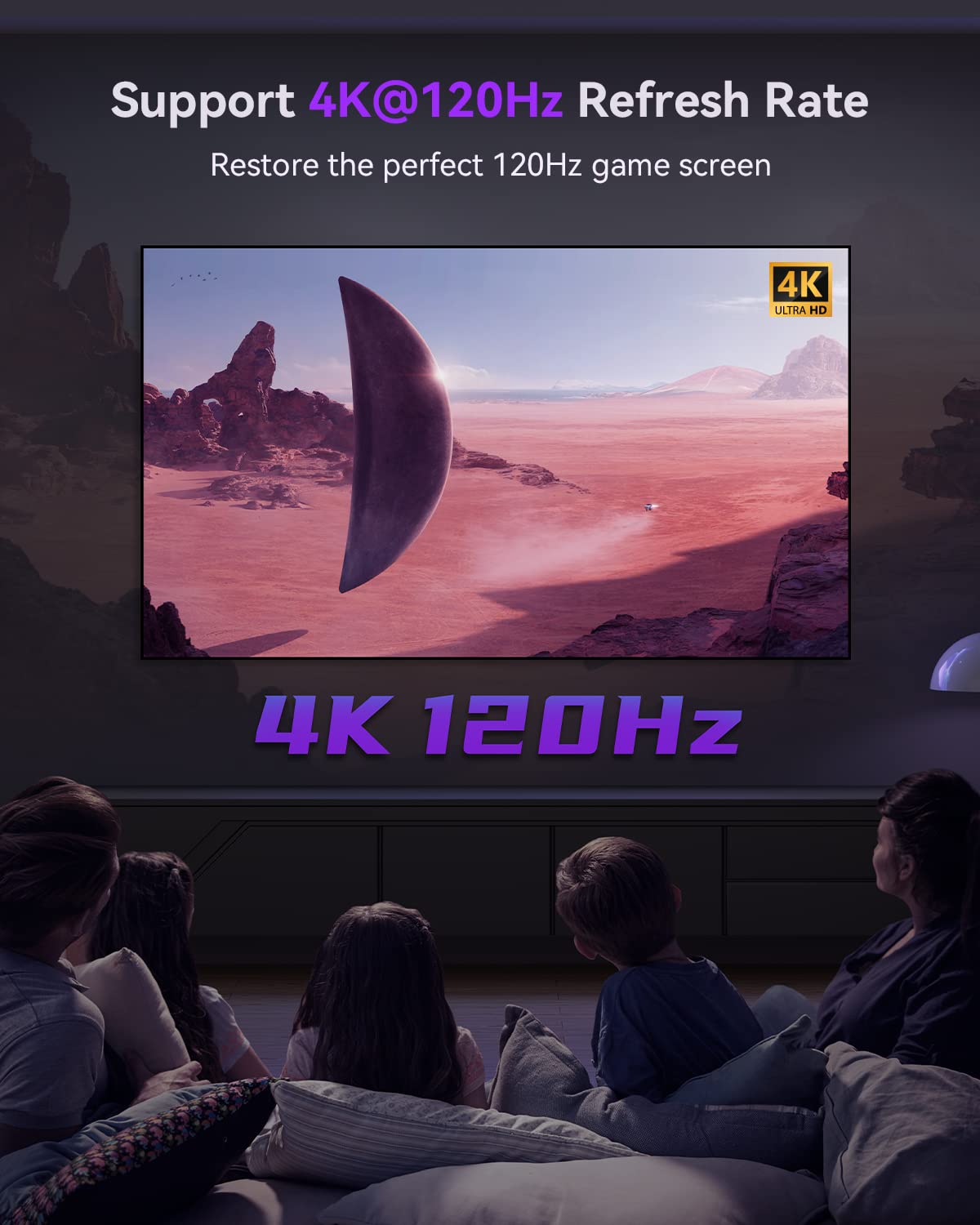 Vilcome Hdmi 2.1 Switch, 4K 120Hz Hdmi Switcher Ultra Hd 8K Hdmi Splitter 2 In 1 Out 48Gbps Hdmi Hub Support Hdr 8K@60Hz, 4K@144