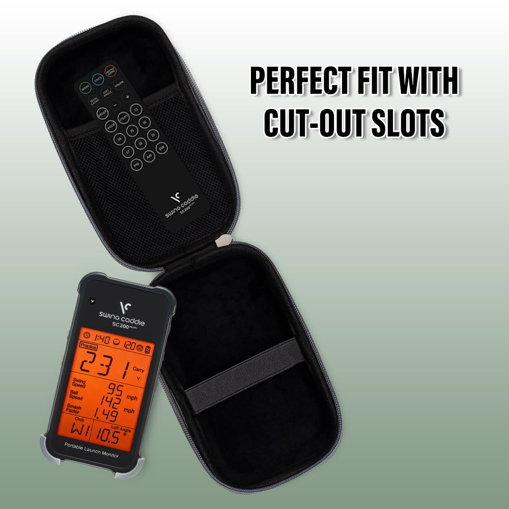 Voice Caddie Sc200 Portable Launch Monitor Pouch | Protective Hard Carry Case | Electronics Accessories Storage