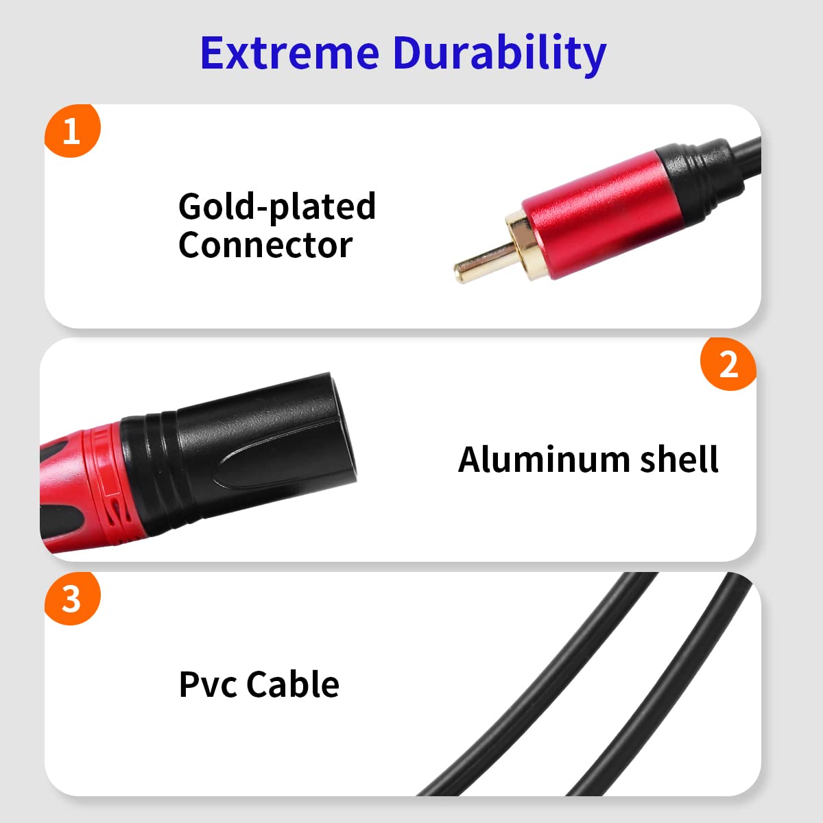 Dual Xlr Male To Rca Cable 50Ft,Belipro Heavy Duty 2 Xlr Male To 2 Rca Male Hifi Stereo Audio Connection Microphone Cablea