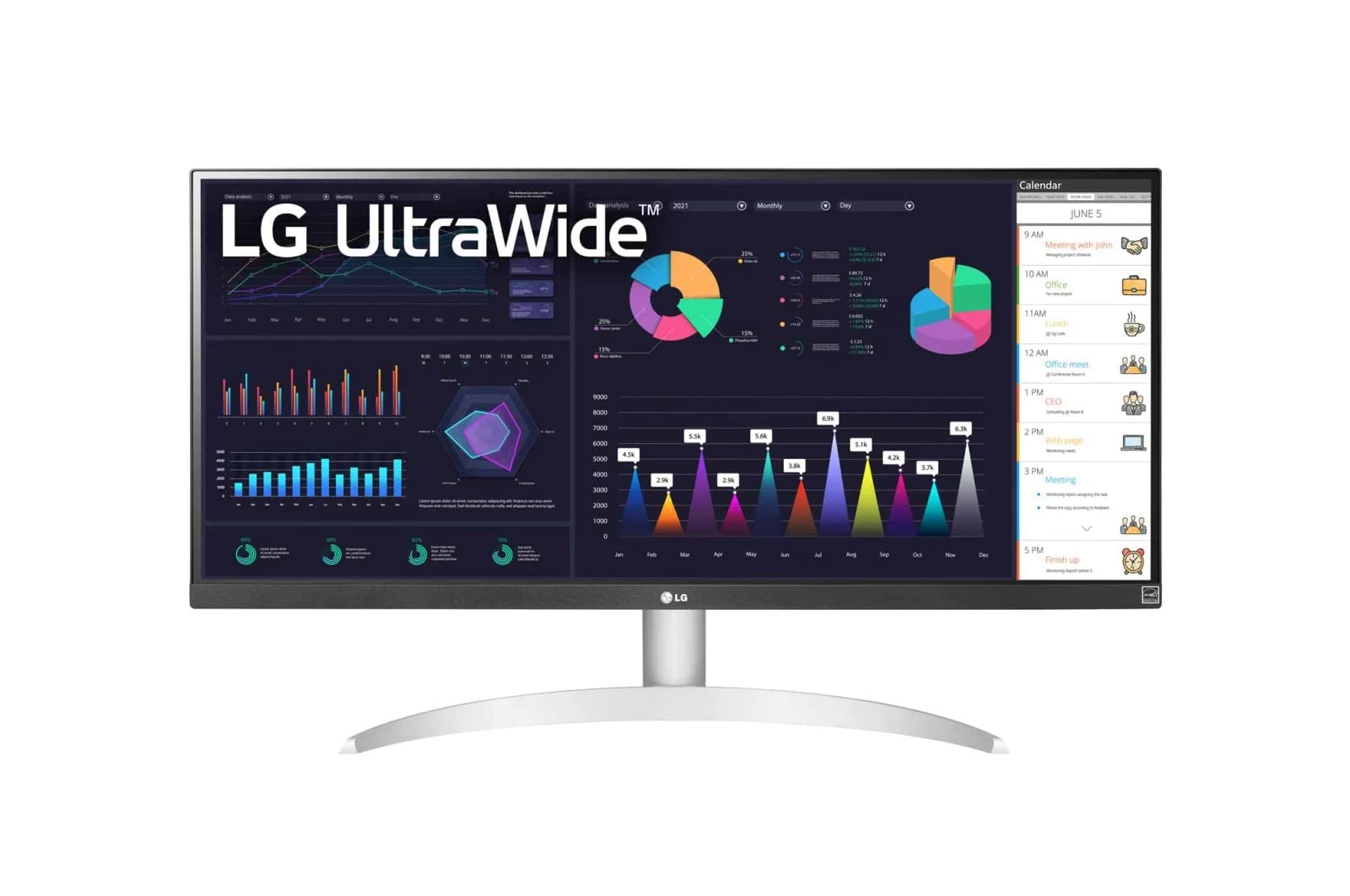 Lg Ultrawide Fhd 29 Inch Computer Monitor 29Wq600 W, Ips With Hdr 10 Compatibility, Amd Freesync, And Usb Type C, White/Silver