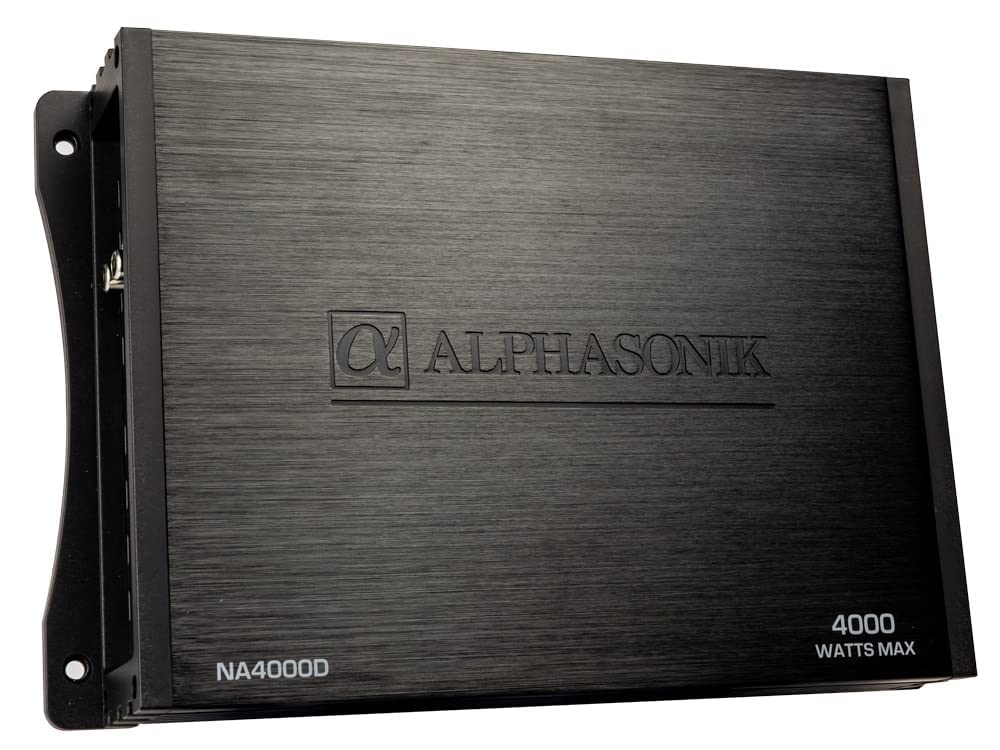Alphasonik Na4000D Neuron Series 4000 Watts Max Monoblock Car Amp With 4 Way Protection Circuitry Class D Amplifier Low & High L