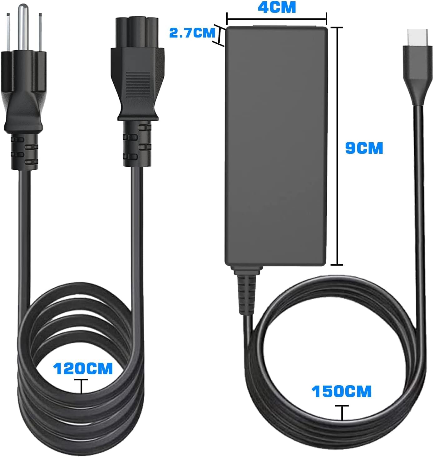 65W 45W Usb Chromebook Charger Replacement For Hp, Dell, Lenovo, Asus, Google, Acer, Samsung Type C Laptop Charger Ac Adapter Po