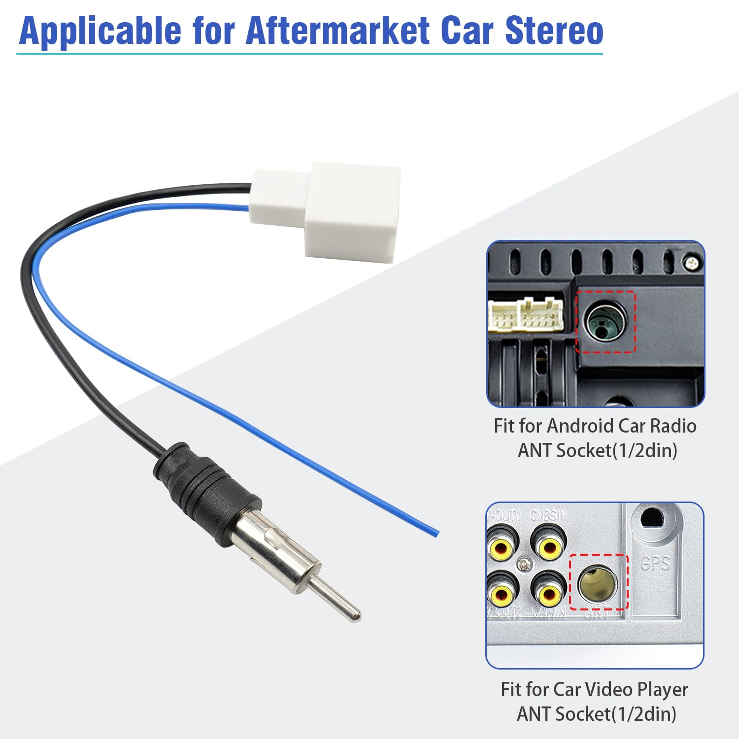 Jayubien Car Radio Antenna Adapter For Toyota Camry Rav4 Corolla Prius Tacoma Yaris Highlander Sienna Subaru Scion Stereo Antenn