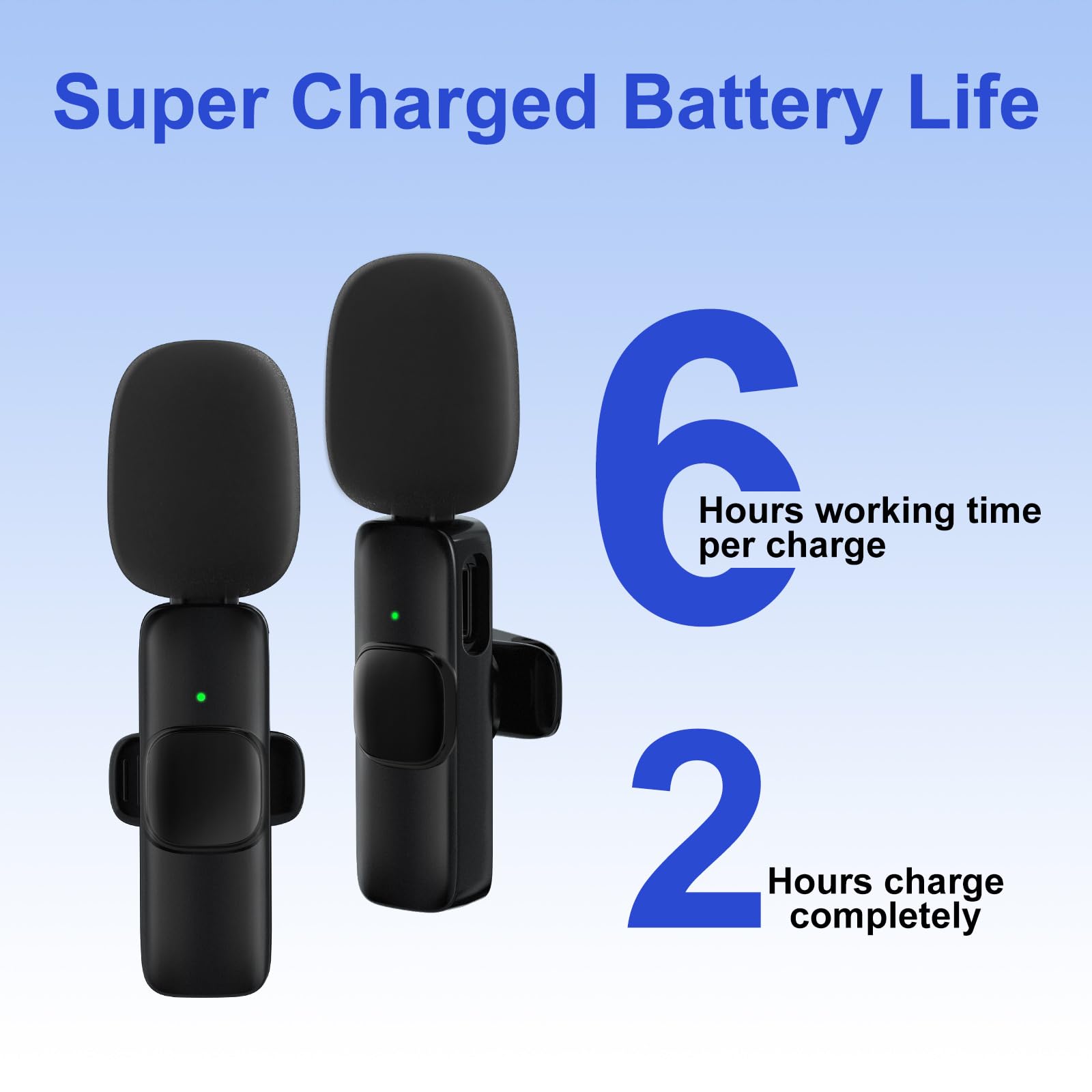 Judkiom 2 Pack Wireless Lavalier Microphone For Iphone,Android, Usb C, Clip-On Mics, Bluetooth Lapel Mic For Video Recording Int