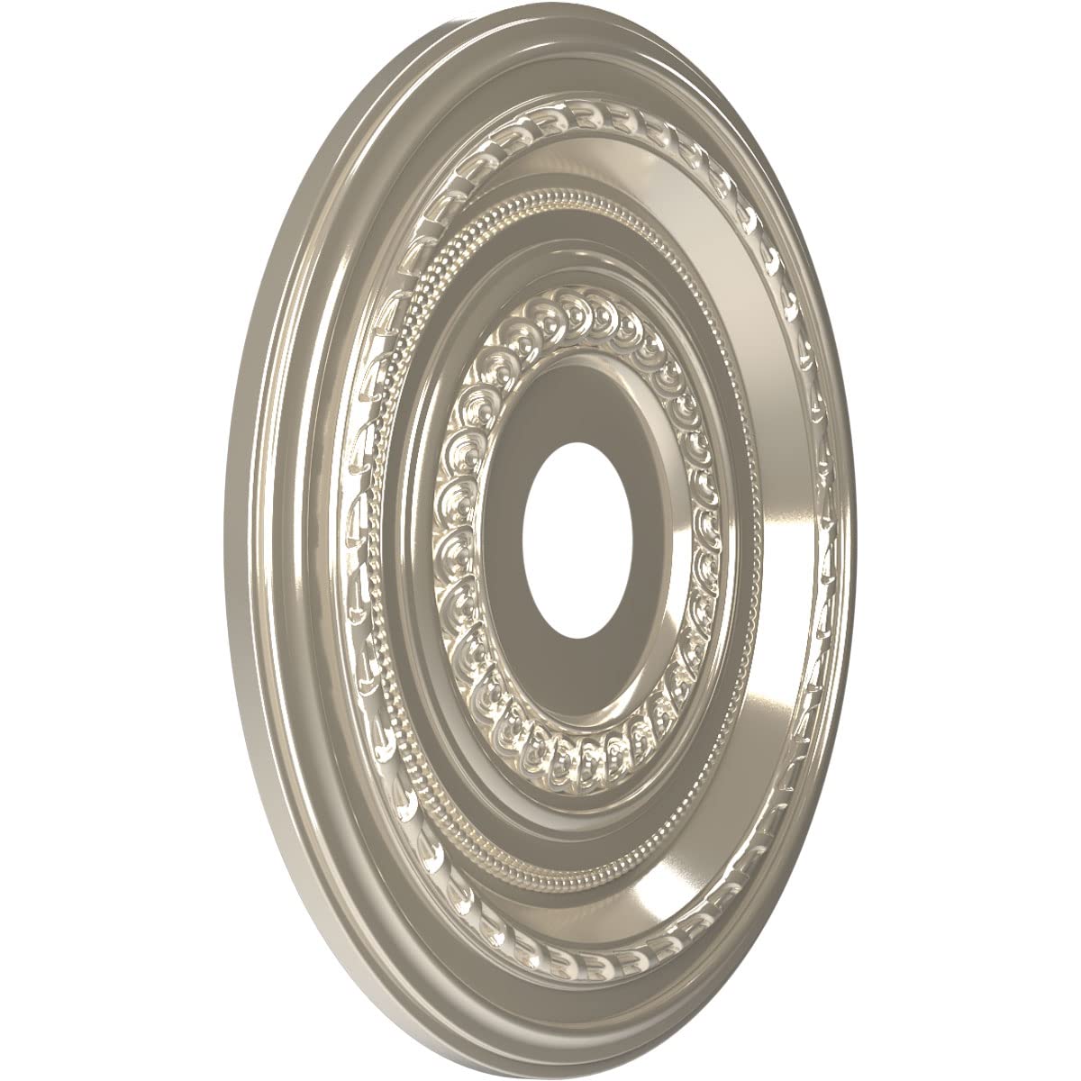 Ekena Millwork Cmp19Cobcr Cole Thermoformed Pvc Ceiling Medallion (Fits Canopies Up To 5 1/8''), 19''Od X 3 1/2''Id X 1''P, Brig