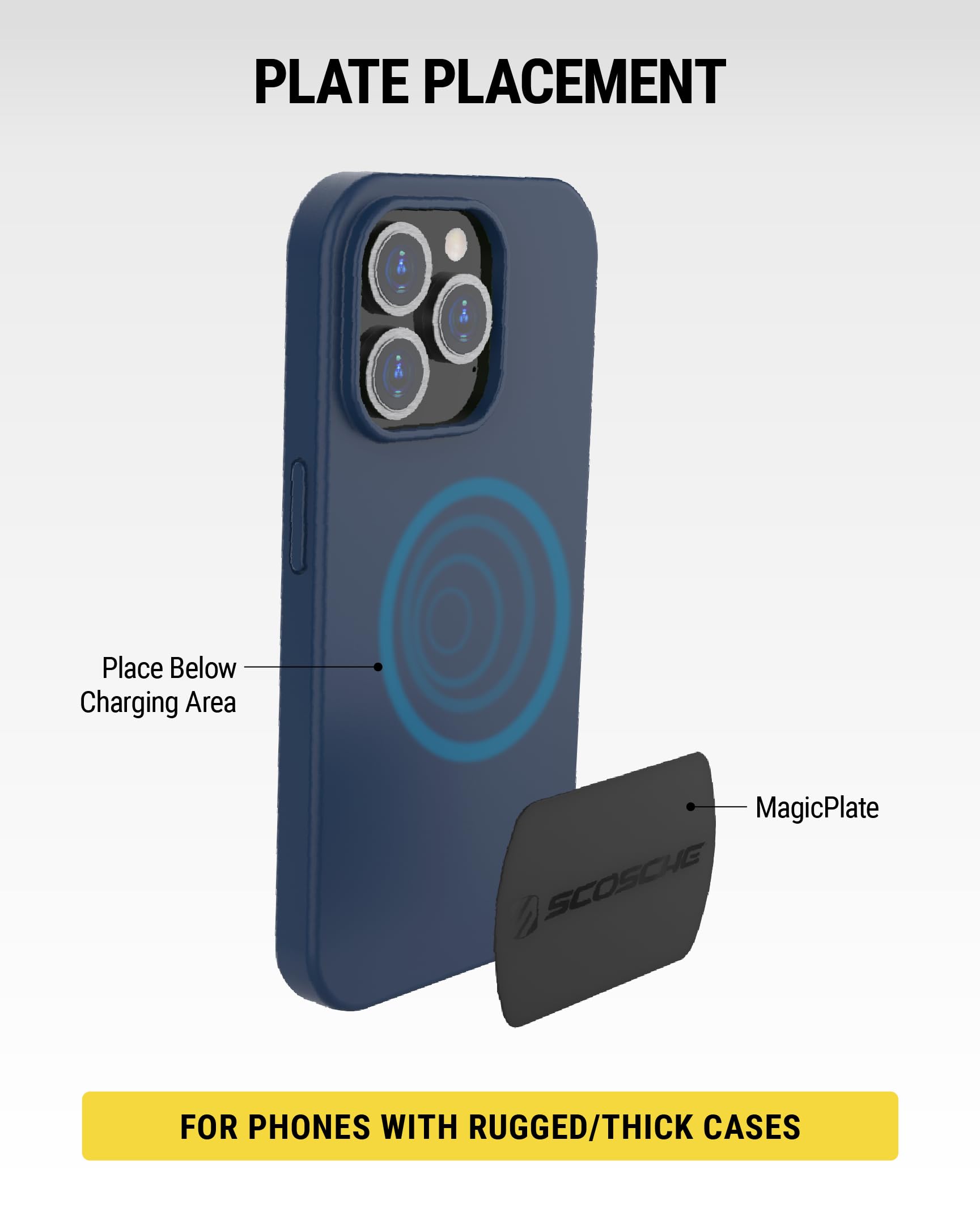 Scosche Magrki Magicmount Phone Replacement Plate Kit   For Magnetic Car Phone Mount Holder With Extra Strength Hold, Universal