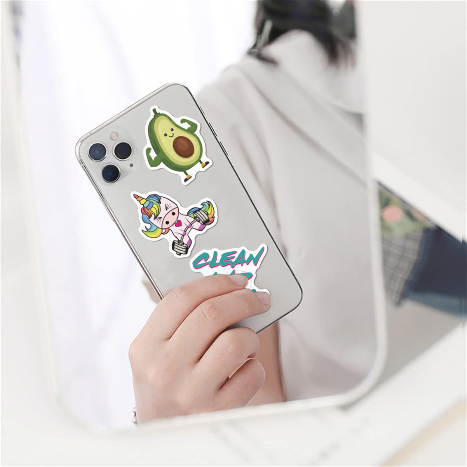Gym Stickers 50Pcs Fitness Stickers,Fitness Planner Stickers,Workout Decals For Laptops Hydro Flasks Water Bottles Luggage (Work