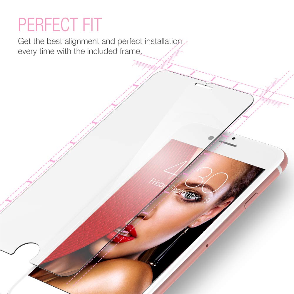 Xclear 3-Pack Tempered Glass Screen Protector Compatible For Iphone 8 Plus, Iphone 7 Plus, Case Friendly Glass Film With Easy In