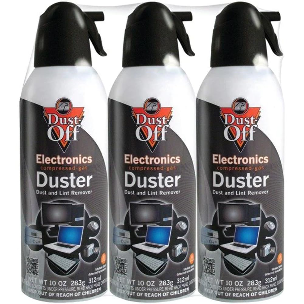 Falcon Compressed Gas (152A) Disposable Cleaning Duster 3 Count, 10 Oz. Can (Dpsxl3)