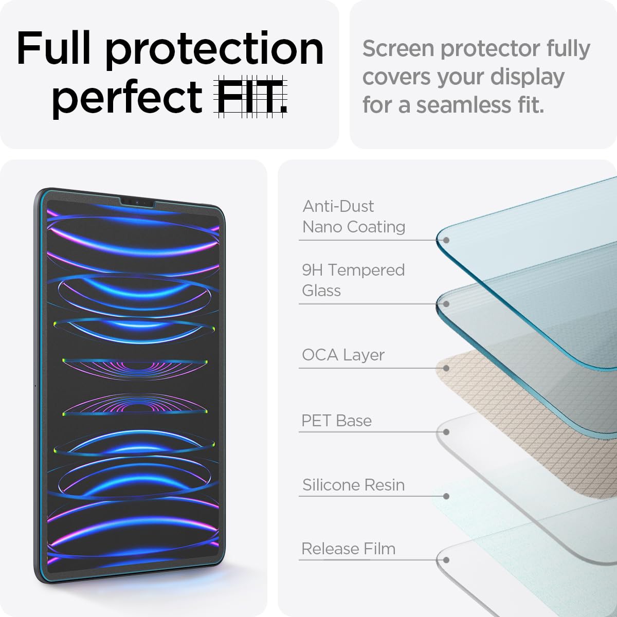 Spigen Papertouch Tempered Glass Screen Protector [Glastr Ez Fit Papertouch] Designed For Ipad Pro 11' & Ipad Air 5Th & Ipad Air 4Th