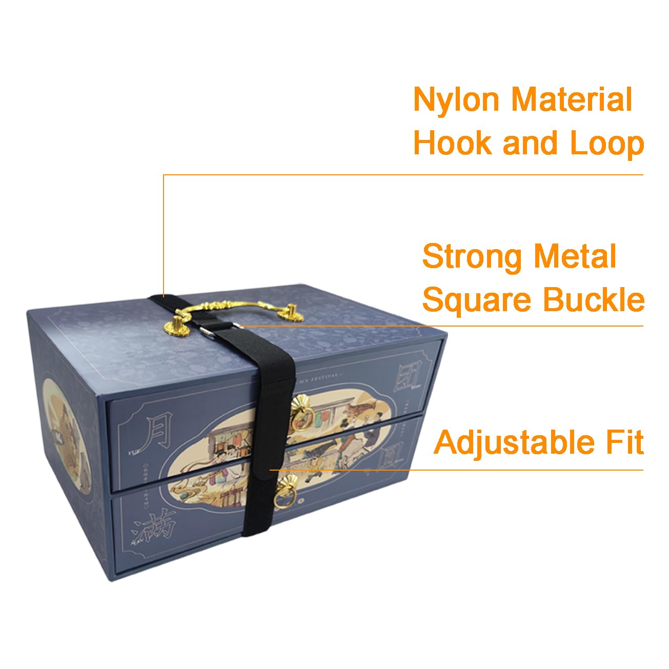 VIGAER Reusable Hook and Loop Fastening Cable Straps Metal Buckle Nylon Black 12 inch 12 Pack