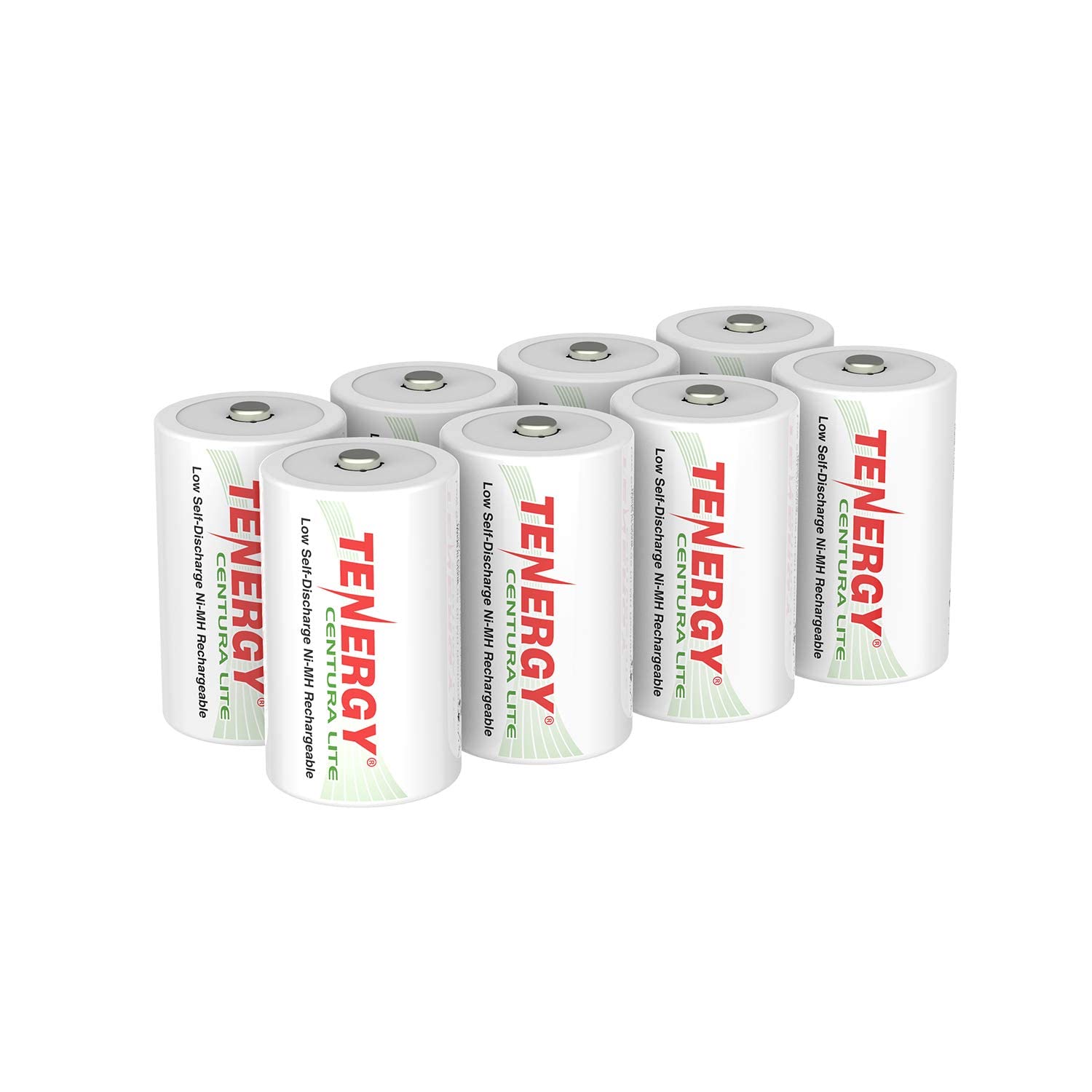 Tenergy centura Lite 12V NiMH Rechargeable D Battery, 3000mAh Low Self Discharge D cell Batteries, Precharged D Size Battery, U