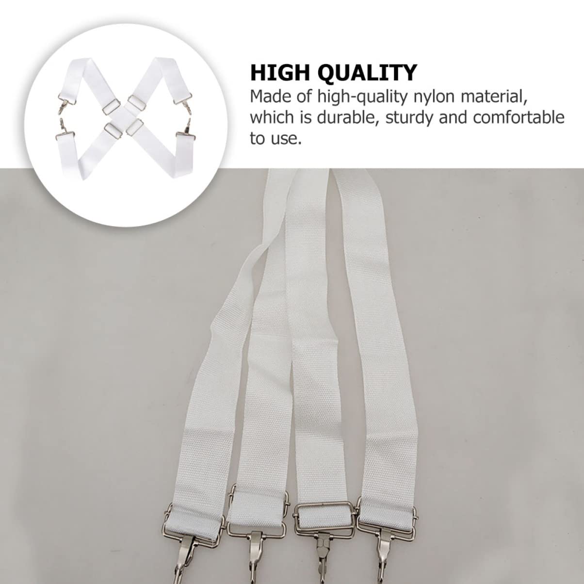 2Pcs Adjustable Nylon Bass Drum Shoulder Strap With Metal Clip Comfortable Double Shoulder Harness For Marching Percussion