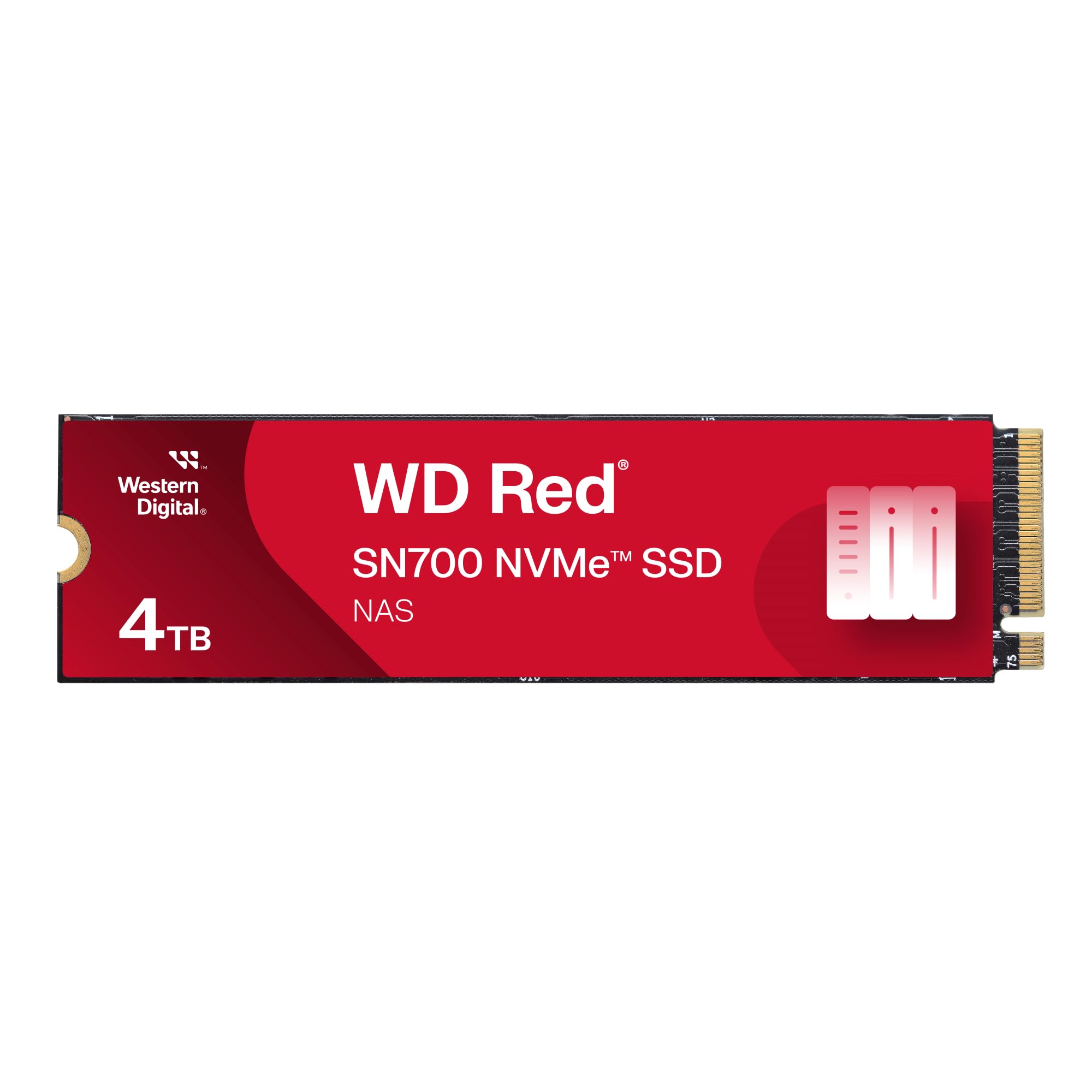 Western Digital 4TB WD Red SN700 NVMe Internal Solid State Drive SSD for NAS Devices - Gen3 PCIe, M.2 2280, Up to 3,400 MB/s - W