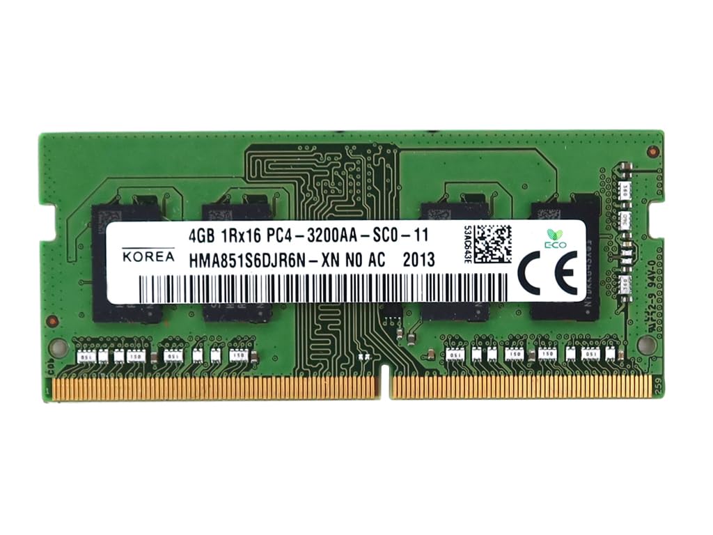 Laptop Memory Module Hma851S6Djr6N-Xn Compatible Replacement Spare Part For Sk Hynix Hma851S6Djr6N 4Gb 1Rx16 Ddr4 So-Dimm Pc4-25