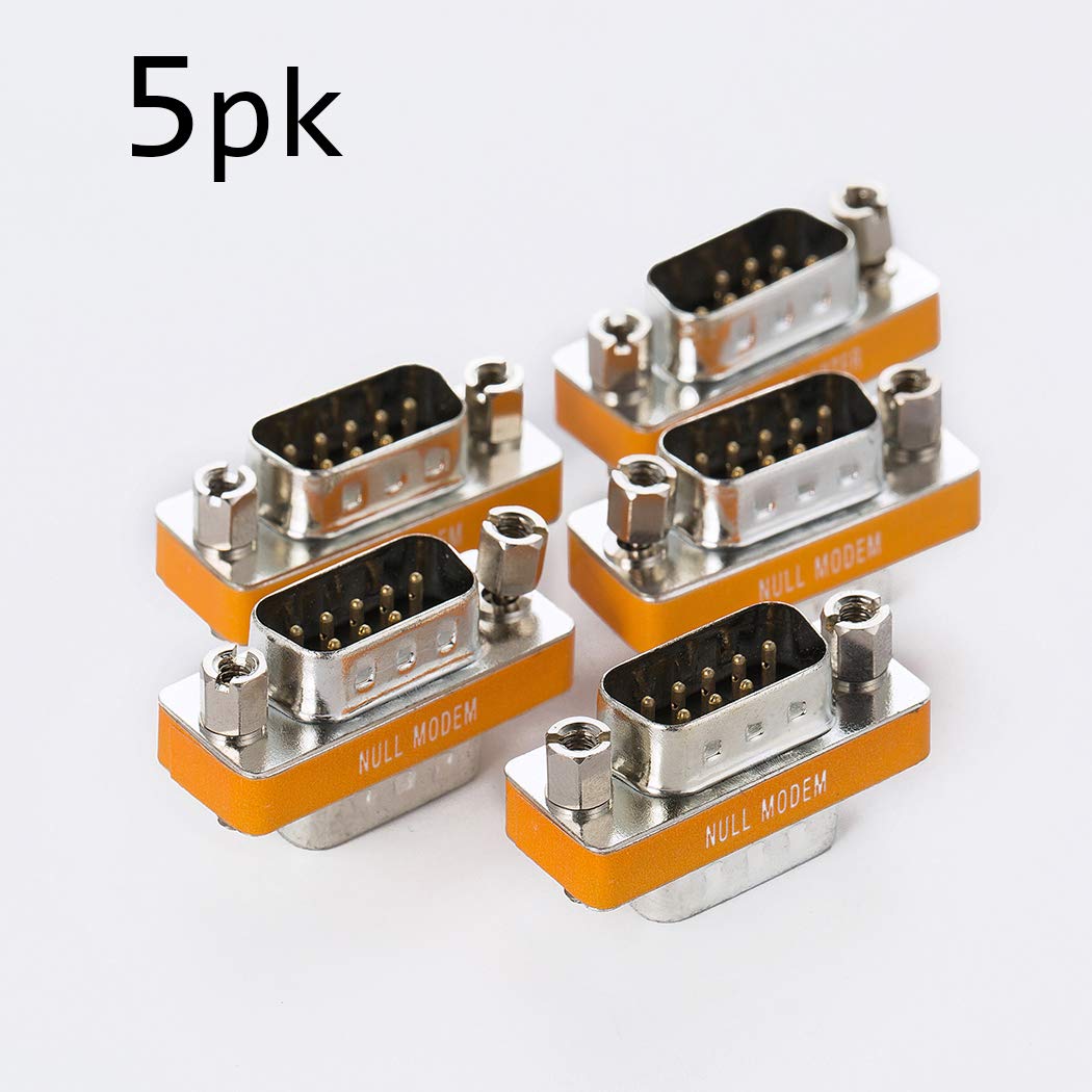 Arnorin Db9 Null Modem Adapter Male To Male 5 Pack
